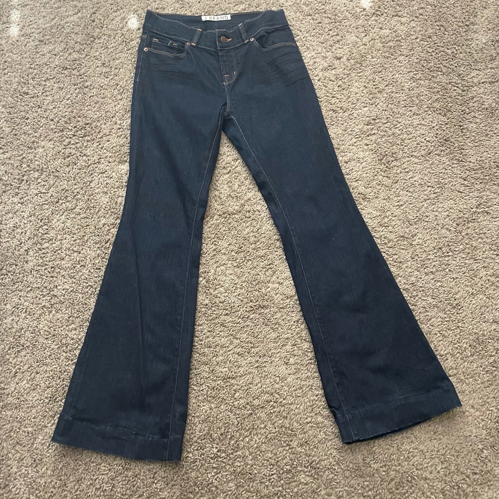 J Brand Dark Wash Low Rise Flare Jeans Y2K